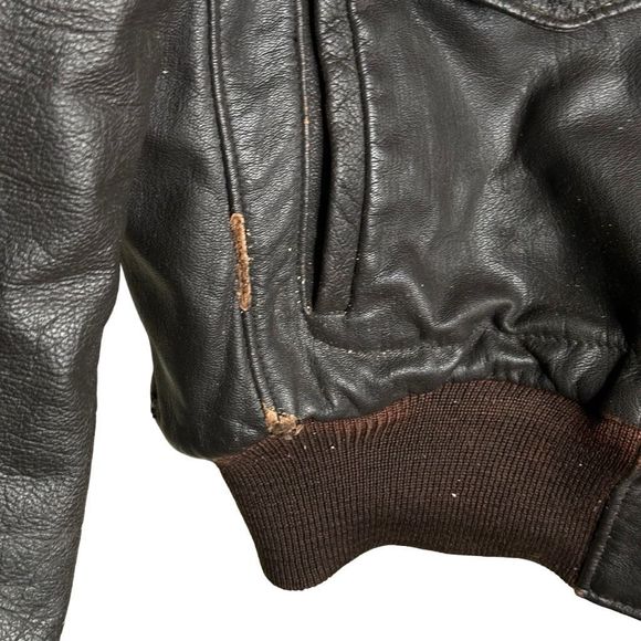 VTG LL Bean Aviator Jacket Shearling Goatskin - Picture 6 of 10